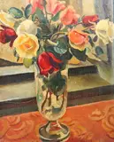 Untitled by Adrian Allinson, oil on board, offered Mar 2025