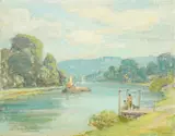 The Thames near Richmond by Alfred John Billinghurst, oil on canvas, offered Mar 2025