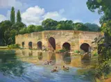 Stopham Bridge by Frank Wootton, oil on canvas, sold Mar 2025