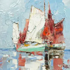 Untitled by Frank Getty, oil on canvas, offered Mar 2025