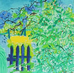 The Garden by Philip Sutton, 2007, oil on canvas, sold Mar 2025