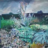 Sissinghurst, White Garden Thistle by Louis Turpin, 2009, oil on canvas, sold Mar 2025
