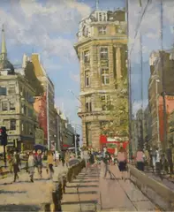 64 Cornhill by Ken Ken Howard, oil on canvas, sold Mar 2025