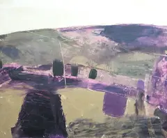 Devon Hills by Tim Woolcock, 2003, oil on board, offered Mar 2025