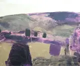 Devon Hills by Tim Woolcock, 2003, oil on board, offered Mar 2025