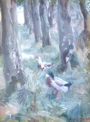 Untitled by Charles Walter Simpson, watercolour, sold Mar 2025