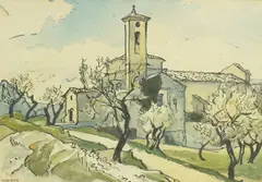 Italian landscapeink and watercoloursigned27 by William Crozier, ink and watercolour, offered Mar 2025