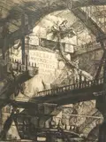 Carceri D'Invenzione: title pageetching and by Giovanni Battista Piranesi, etching and engraving, sold Mar 2025