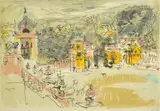 Harlaxton Hall by John Piper, screenprint, offered Mar 2025