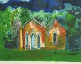 The Red House by John Piper, screenprint, sold Mar 2025