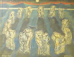 Island Stones by William Black, oil on canvas board, sold Mar 2025