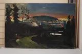 Los Angeles at Night 1955 by Pierre Sicard, oil on canvas, sold Mar 2025