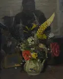 Flowers of summer by J. Lawson Petingale, 1938, oil on canvas, sold Mar 2025