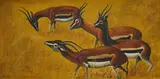 Gazelles by P. Quinlan, oil on canvas, offered Mar 2025
