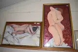 Still life study of embracing nudes by Katy Bailey, mixed media, sold Nov 2025