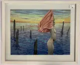 Beacon by Krys Leach, 2025, oil on board, offered Oct 2025