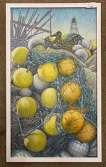 The Hjalteyri Haul by Krys Leach, 2023, oil on board, sold Oct 2025