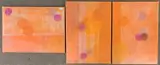 Trio of mixed media abstracts by Michelle Carlton Smith, mixed media, offered Oct 2025