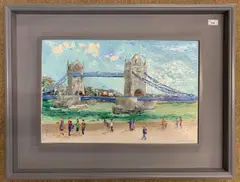 Tower Bridge by Darrell Mitchell, oil on canvas, offered Oct 2025