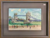 Tower Bridge by Darrell Mitchell, oil on canvas, offered Oct 2025