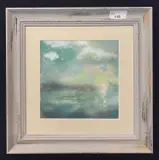 Seascape by Hilary Marsh, oil on board, offered Oct 2025