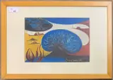 Abstract landscape by Maro Gorky, gouache, sold Oct 2025