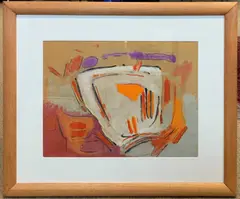 Untitled by Aubrey Williams, gouache on paper, sold Oct 2025
