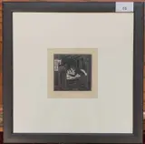 Mother and Child by Eric Gill Ara Rdi, woodcut on paper, sold Oct 2025