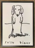 Diner Dog by David Hockney, print on linen, sold Oct 2025