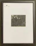 Family at the Hearth by David Jones, engraving, sold Oct 2025