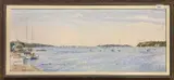 Harbour view by Harley Crossley, oil on board, sold Oct 2025