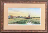 Cley Next-the Sea by Andrew Diben, lithograph, sold Oct 2025