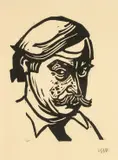 Untitled by Kyffin Williams, linocut, sold Jan 2026