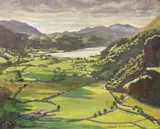 Llyn Gwynant by Mavis Blackburn, oil on board, sold Dec 2025