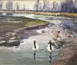 Martinmere by Mavis Blackburn, oil on board, sold Dec 2025
