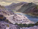 Snowdon from Dinorwic by Mavis Blackburn, oil on canvas, sold Dec 2025