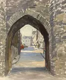 Sketch, Conwy by Mavis Blackburn, oil on board, sold Dec 2025