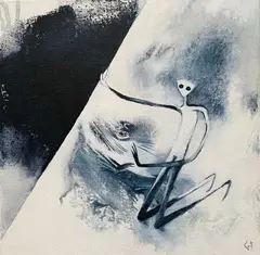 Warding Off by Gilly Thomas, acrylic on canvas, sold Dec 2025