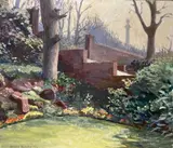The Column from my Garden by Mavis Blackburn, acrylic on board, sold Dec 2025