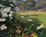 My Garden by Mavis Blackburn, acrylic on board, sold Dec 2025