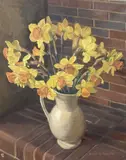 Daffodils by Mavis Blackburn, oil on canvas, sold Dec 2025
