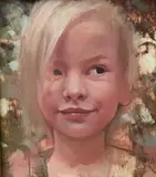 Pip by Mary Griffiths, 2025, oil on panel, sold Dec 2025