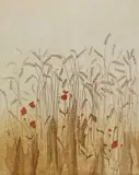 Summer Wheat by Iola Spafford, etching, offered Dec 2025