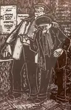 Untitled by Karel Lek, woodcut, sold Dec 2025