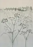 Houses on the Green by Iola Spafford, etching, offered Dec 2025