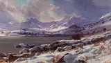 Snowdon from Capel Curig by David James Woodford, print, sold Dec 2025
