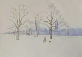Southbank by Iola Spafford, etching, sold Dec 2025