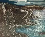 Strata Cove by Keith Andrew, etching, sold Dec 2025