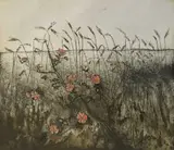 Dog Rose by Iola Spafford, etching, sold Dec 2025