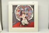 'anna navas in front of the last judgement mural by Robert Lenkiewicz, print on paper, sold Aug 2023
